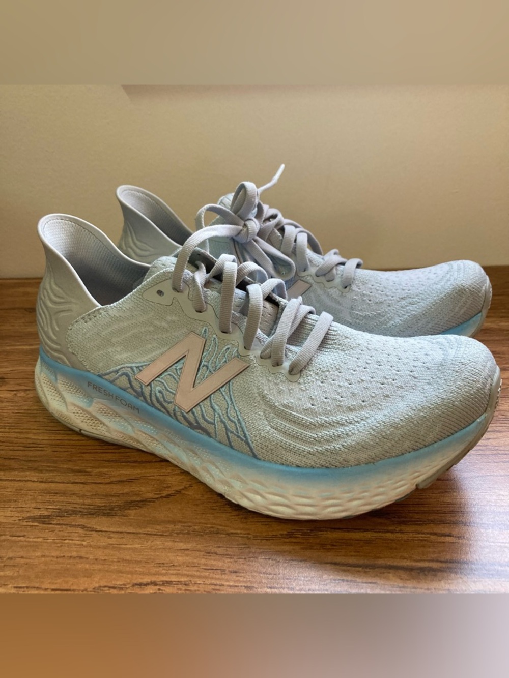 New Balance Gray & Blue Fresh Foam Sneakers 8
